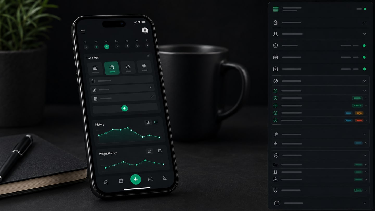 Diet Scan mobile nutrition and weight tracking interface